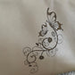 Tan Leather Toiletry Bag with Laser Engraved Butterfly