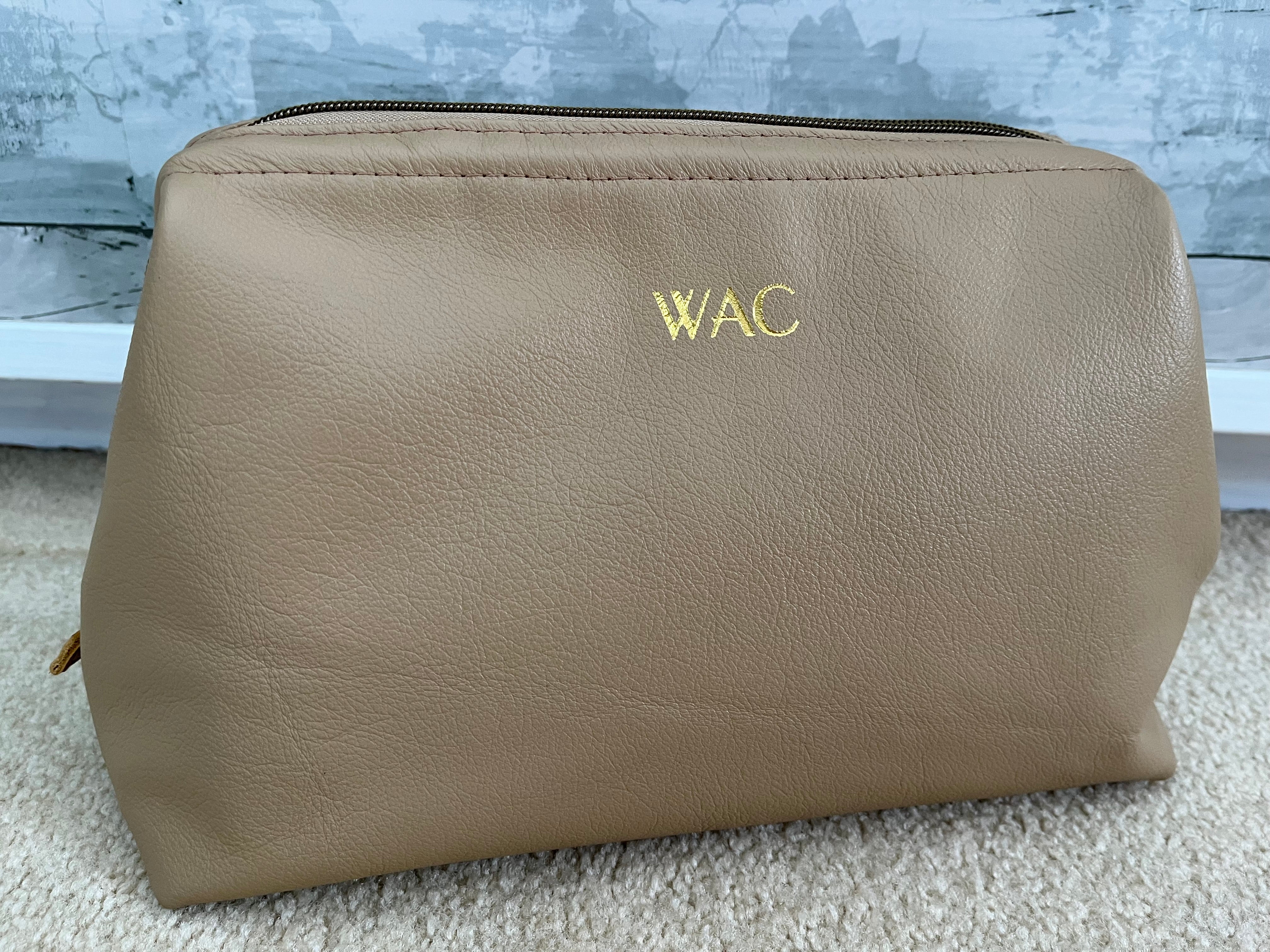 Personalised leather best sale makeup bag