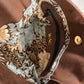 Leather and Wool Crossbody Purse