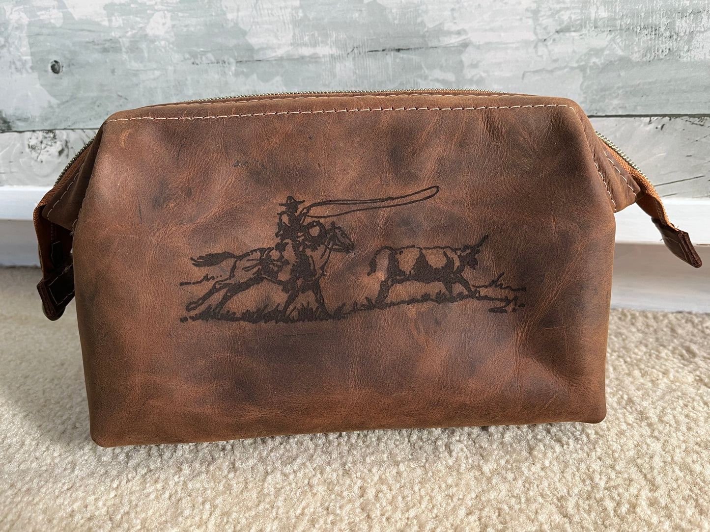 Roper Leather Toiletry Bag