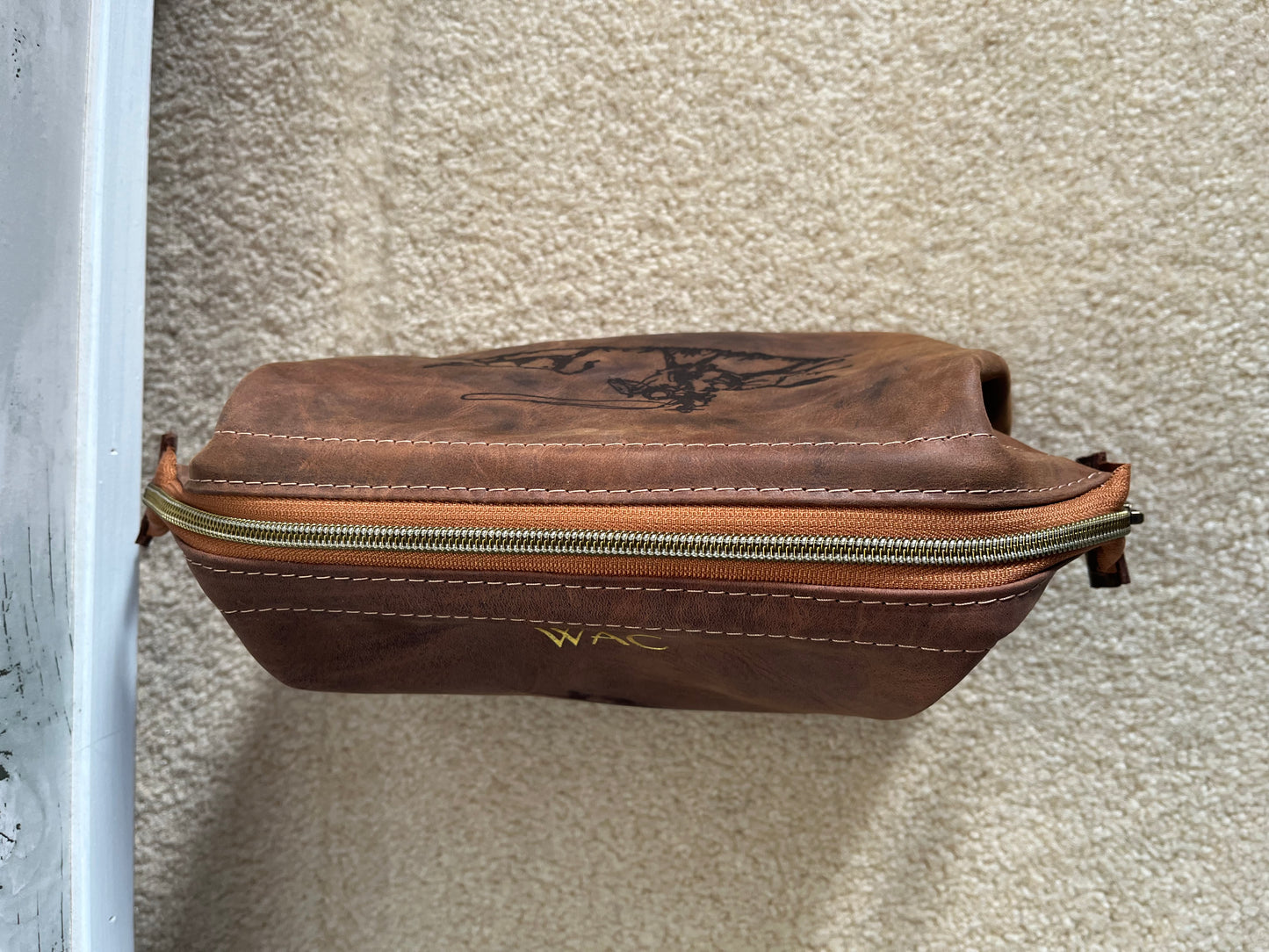 Longhorn Leather Toiletry Bag