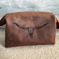 Longhorn Leather Toiletry Bag