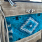 Leather Fringe with Wool contrast Crossbody Purse