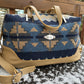 Tan Leather and Wool Traveller Bag