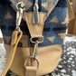 Tan Leather and Wool Traveller Bag