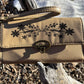Tan Leather Wallet with Wristlet Strap
