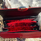 Red Leather Wallet with Wristlet