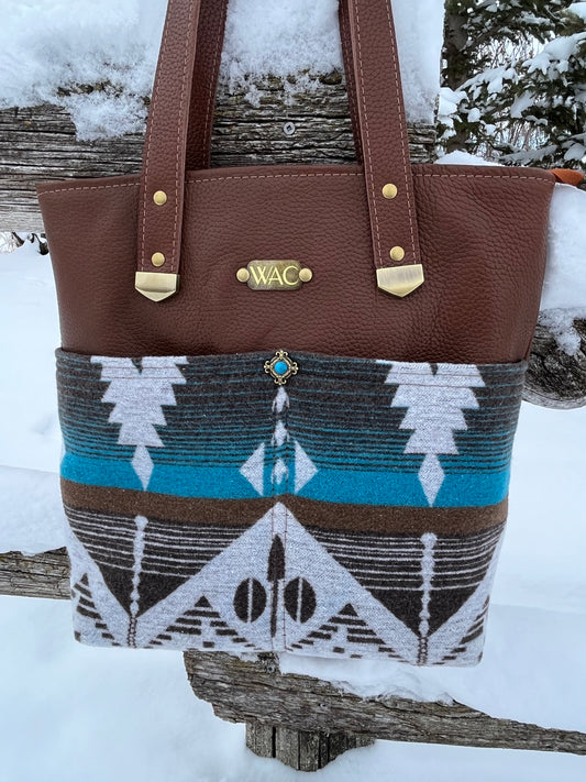 Brown Pebbled Leather Tote