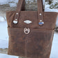 Distressed Leather Tote and Matching Wallet