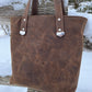 Distressed Leather Tote and Matching Wallet