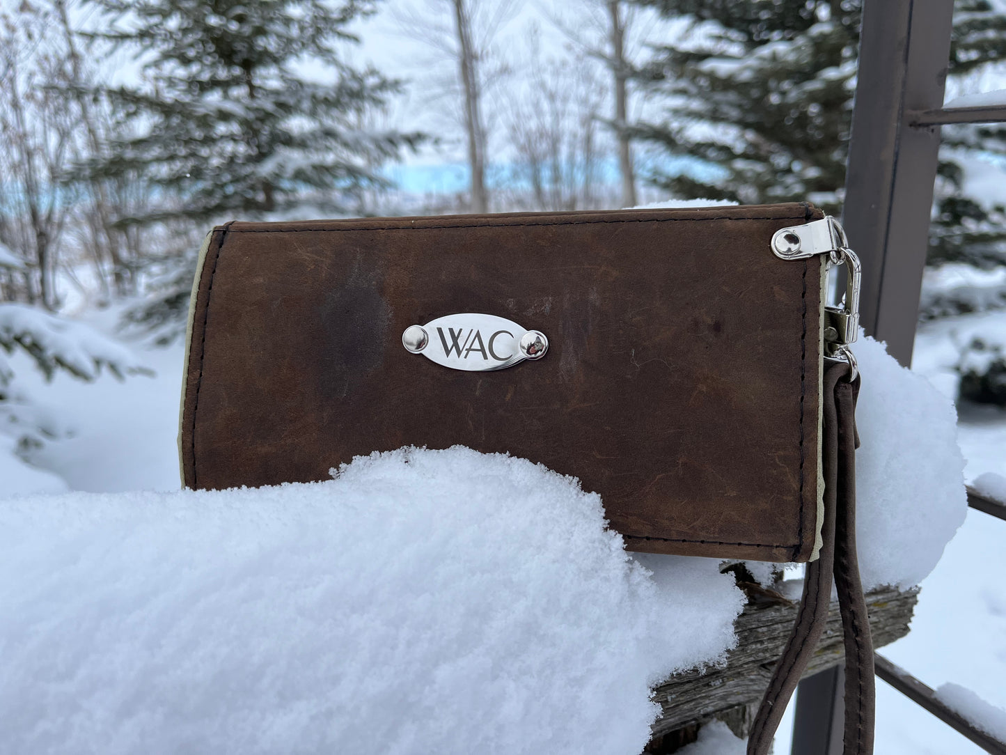 Distressed Leather Tote and Matching Wallet