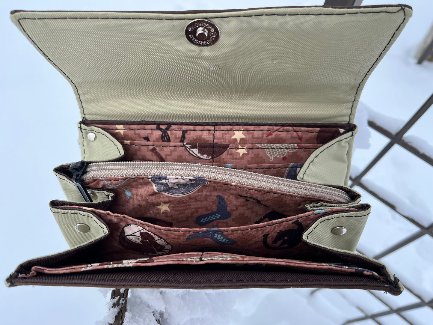 Distressed Leather Tote and Matching Wallet