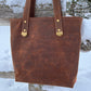Distressed Leather and Pendelton Wool Tote