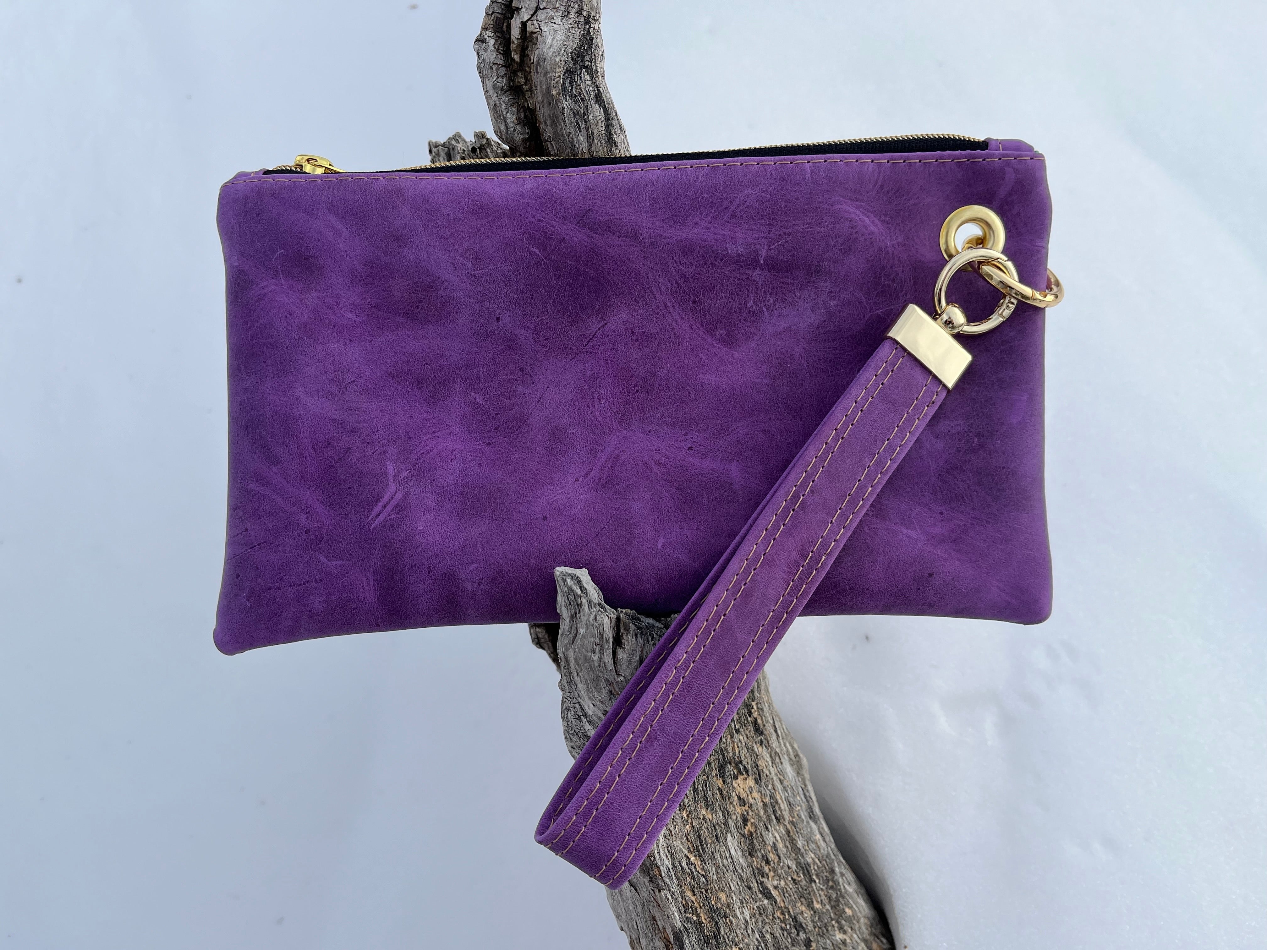 Women Rfid Long Leather Wallet Card Holder Coin Purse(Purple) - Walmart.com