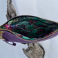 Purple Leather Wristlet/Wallet with Wristlet Strap