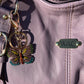 Lavender Leather Purse with Gold Hardware