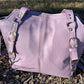 Lavender Leather Purse with Gold Hardware