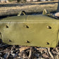 Olive Green Leather Purse with Antique Brass Hardware