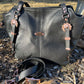 Black Leather Purse with Rose Gold Hardware