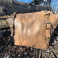 Caramel Leather Purse with Antique Brass Hardware