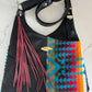 Pendelton Wool and Black Leather Crossbody