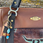 Teal Longhorn and Two Toned Leather Handbag
