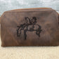 Distressed Brown Leather Shave Kit