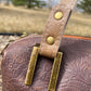 Two Toned Brown Leather Handbag and Matching Wallet