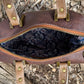 Two Toned Brown Leather Handbag and Matching Wallet