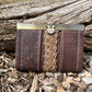 Two Toned Brown Leather Handbag and Matching Wallet