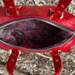 Red Alligator Embossed Leather Purse