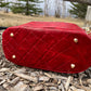 Red Alligator Embossed Leather Purse