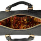 Black Italian Alligator Embossed Leather Handbag
