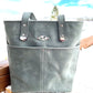 Distressed Blue Leather Tote